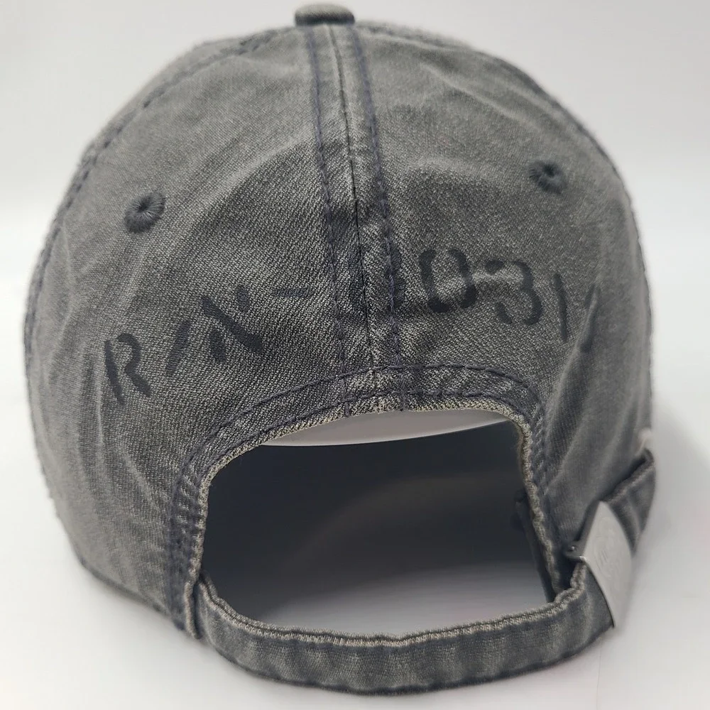 Lucky Brand Hat Adjustable Strapback Gray Black Men Cotton Casual‎ Everyday Wear